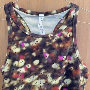 Lululemon Align Waist-Length Racerback Tank [Sz 8] | Soft Focus Splatter Green